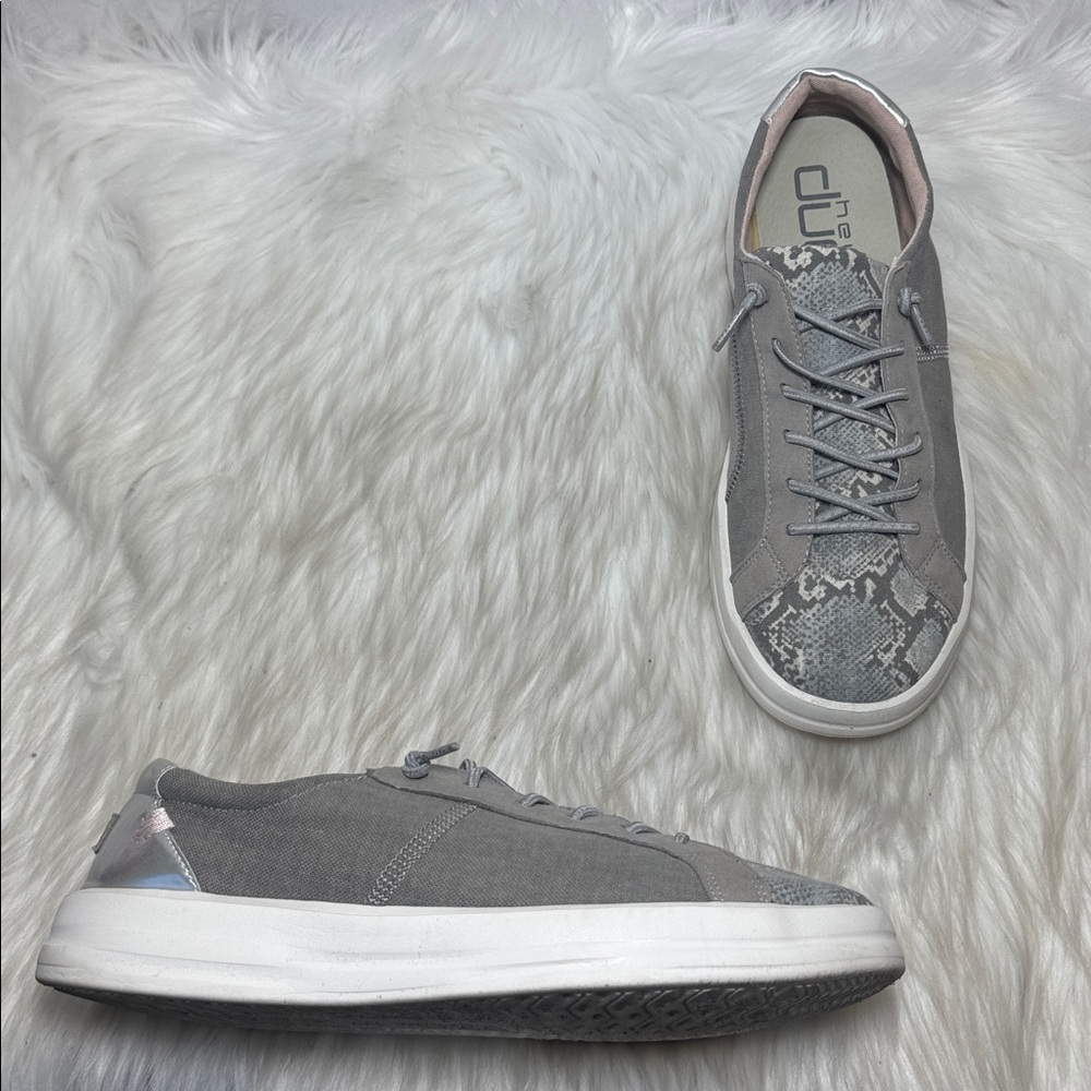 Hey Dude Karina Women's Grey/Silver/Python Sneake… - image 1